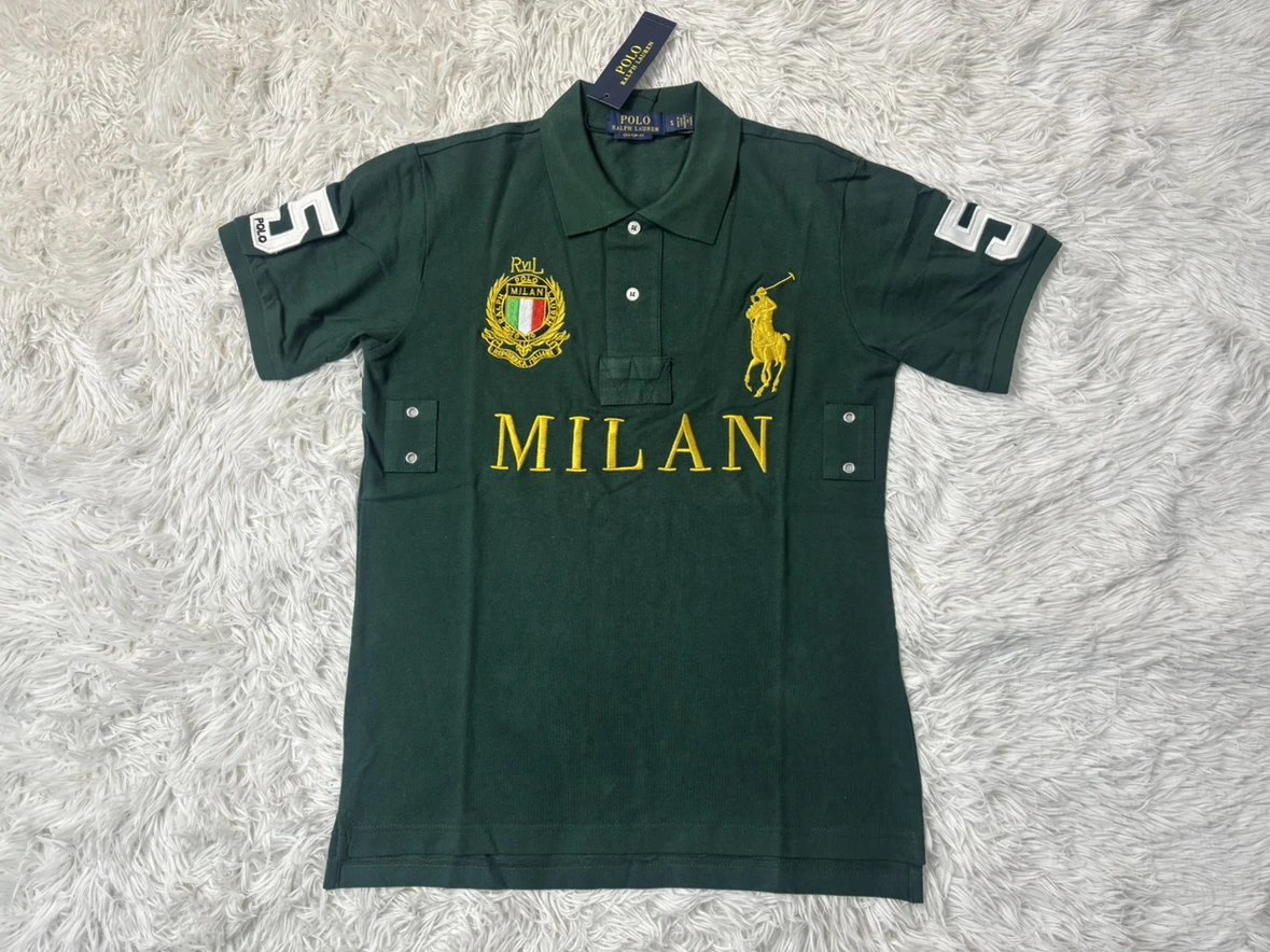 Ralph Lauren Polo Big Pony Colorblock Navy Green Polo - 9