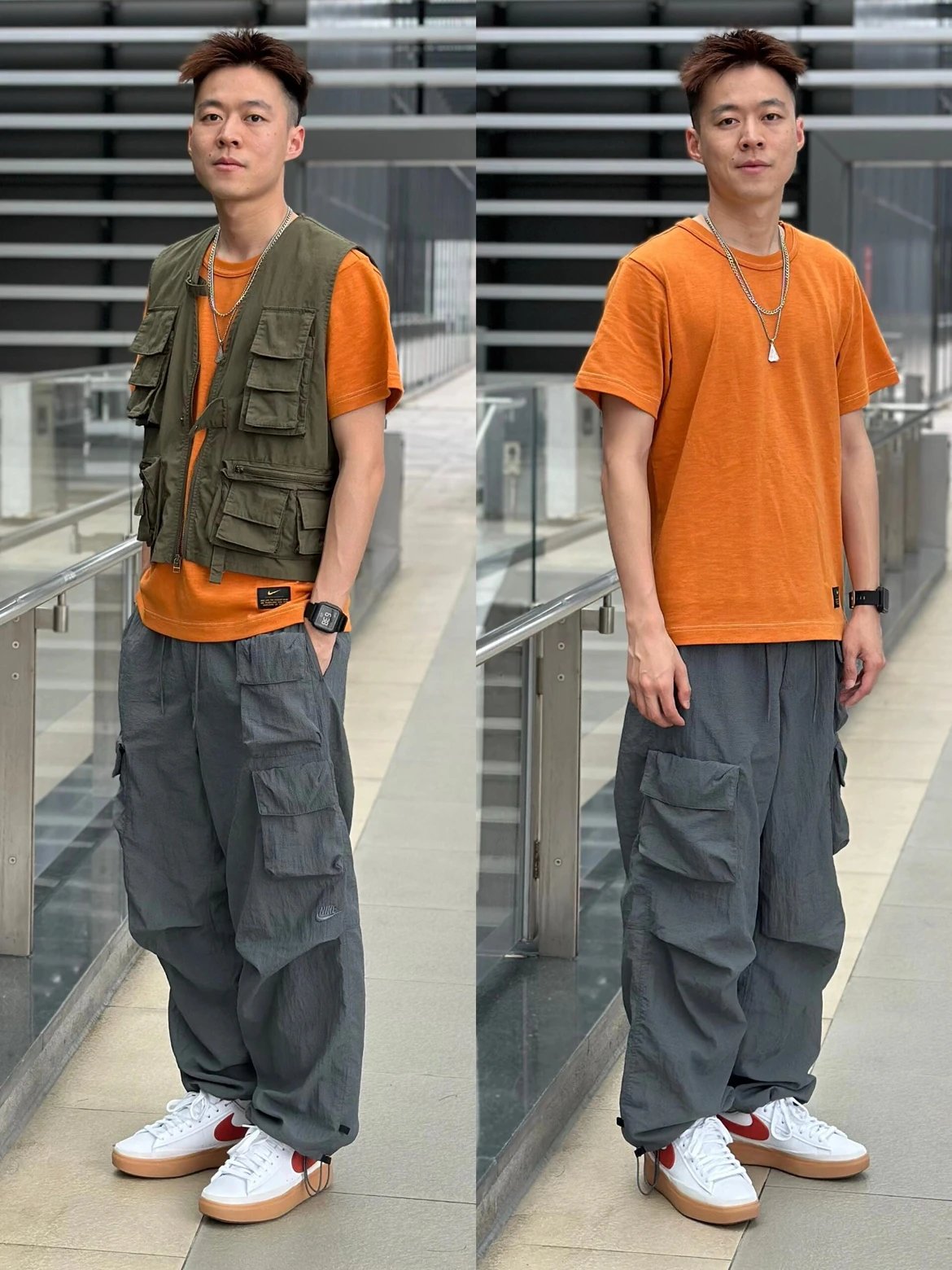 Sportswear Tech Pack Logo Embroidered Casual Pants Couple