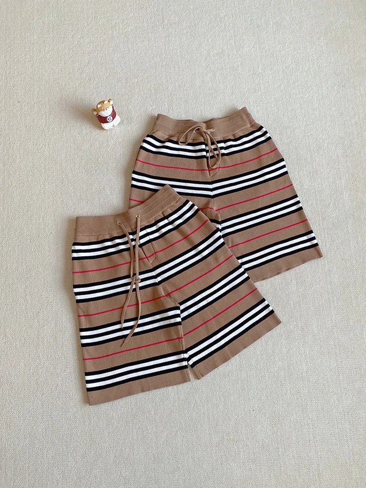 Classic Stripe Plaid Wool Shorts