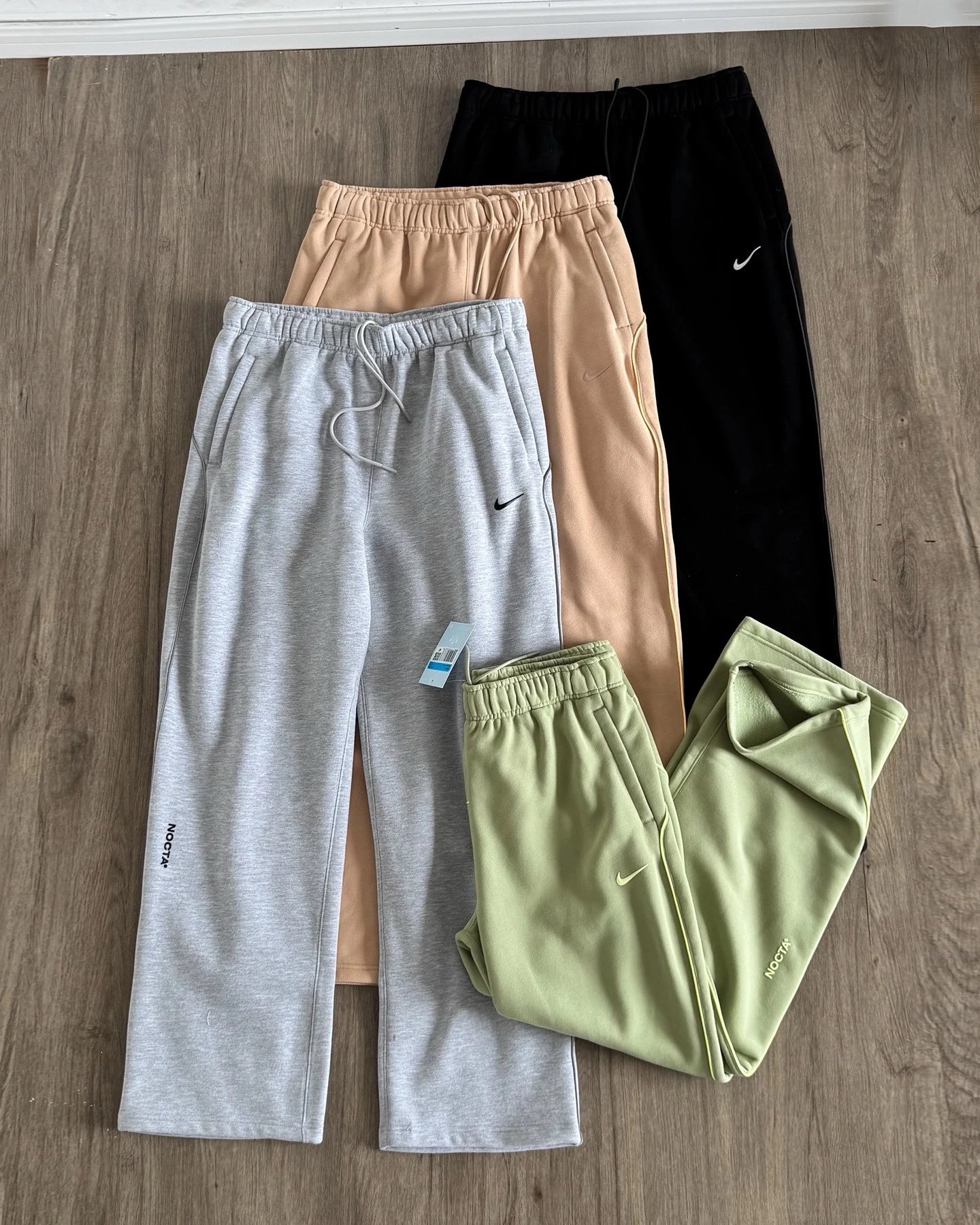 SS24 Fleece Loose Straight Knitted Sports Pants
