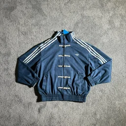 thumbnail for Full size Qi [new five colors, dark olive green, oatmeal, dark gray, light gray blue, sauce purple] limited new Chinese buckle suede stand-up collar Tang style jacket fashionable, comfortable and versatile loose striped retro stand-up collar jacket for men and women