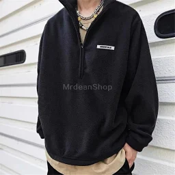 thumbnail for Cooling down recently! Clearance Bonus! FOG FEAR OF GOD ESSENTIALS double-line high street half zipper fleece long-sleeved sweater jacket for men and women