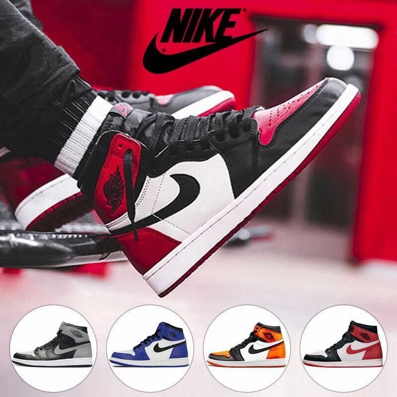 Air Jordan 1 High OG Retro Black Multi-Color Basketball Shoe