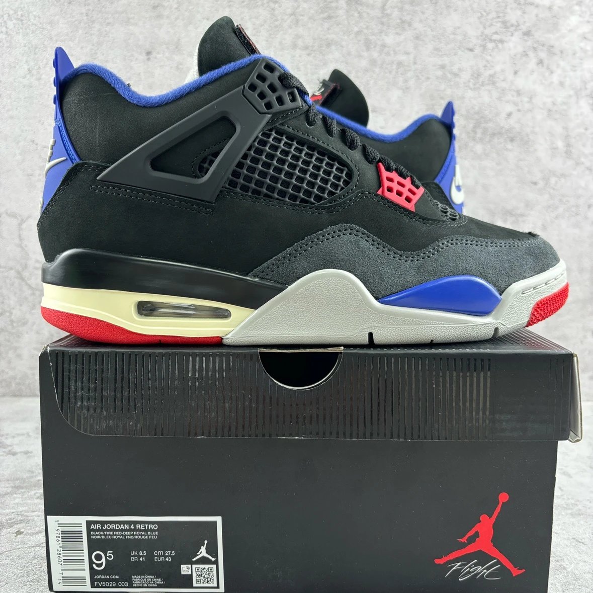 LJR Air Jordan AJ4 Rare Air Laser 黑蓝红 FV5029-003 独家外贸特共尺码含 45.5 49.5 50.5 国内外口碑最hao最推荐的产品 市场中端王者