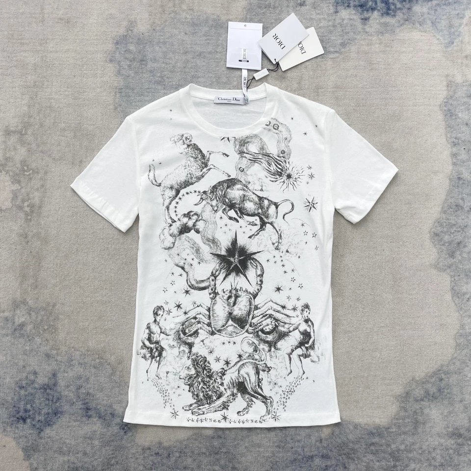 CD Zodiac Print T-Shirt (1498T)
