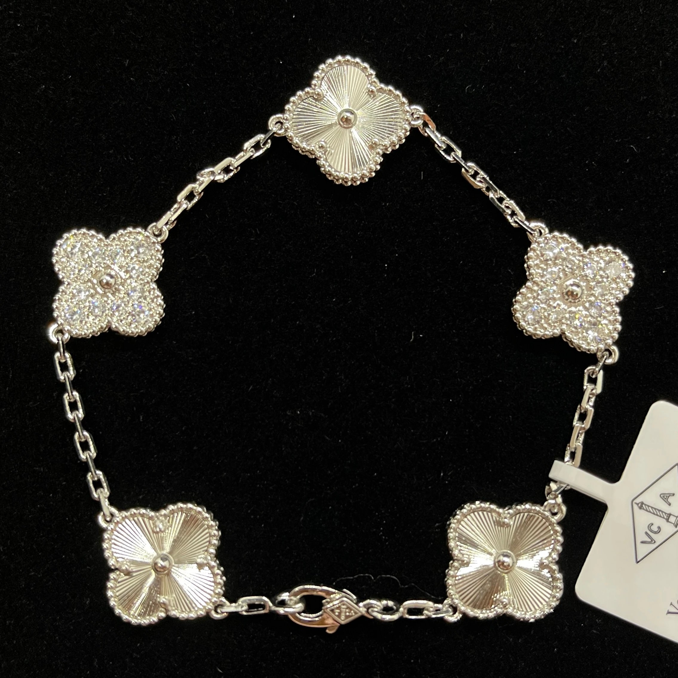 Silver, Diamond-set Laser