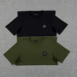 thumbnail for Shihui Clothing——- Goose Cotton Embroidery Pattern Men's Crew Neck Short Sleeve T-Shirt Casual Embroidery Men's Crew Neck Short Sleeve T-Shirt