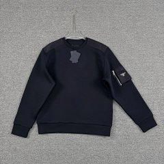 Shihui Clothing - Autumn/Winter Double sided Splicing Nylon Men's Round Neck Hoodie Hoodie Coat Sportswear Casual Loose Edition Splicing Craftsmanship Men's Round Neck Hoodie Coat