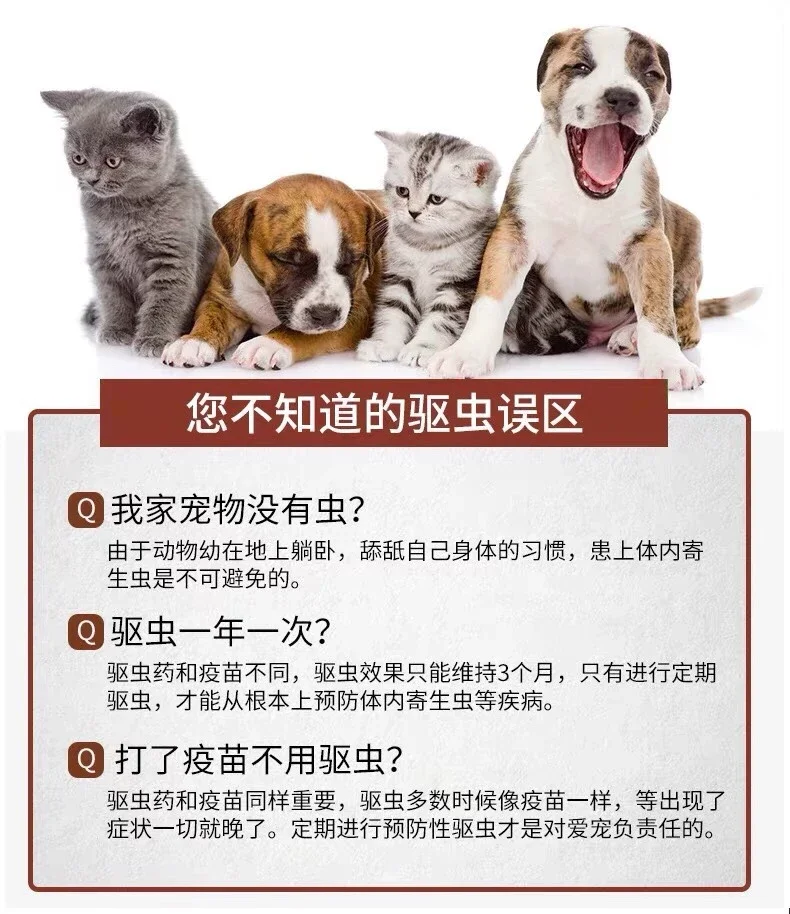 快乐红糖宠物犬猫咪弓形虫球虫驱虫药打虫片狗狗体内驱虫药10支装