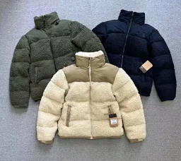thumbnail for TNF north ICON lamb fleece NUPTSE down jacket outdoor warm autumn and winter