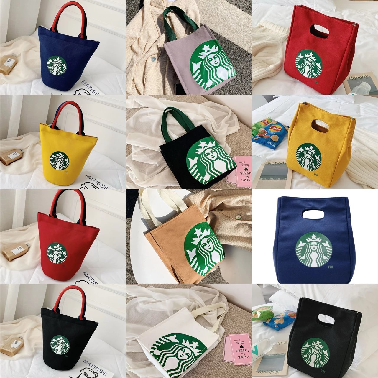 Starbucks Canvas Tote Bag Canvas Bag Multiple Styles Available