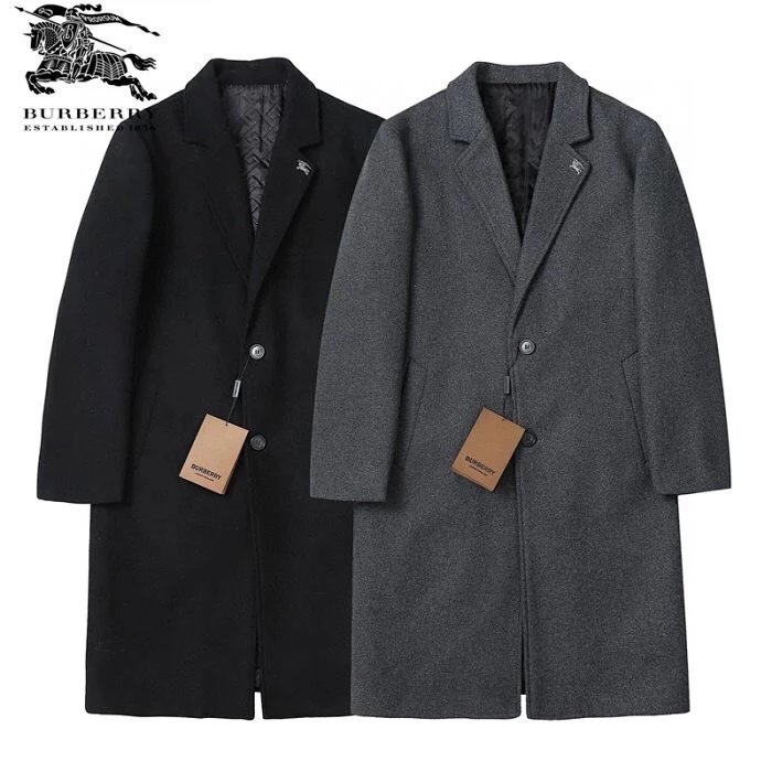 Burberry Original Single High-End Wool Blend Mid-Length Coat, Trade Company Channel Goods, 21F/W Autumn/Winter New Arrival, Urban Nouveau Riche Series, Limited Edition Haute Couture