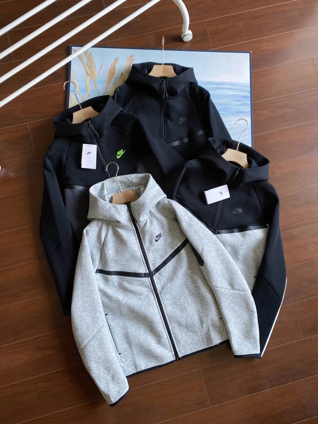 NK Windwalker TECH PIECE four-color set! Authentic Nike official WINDRUNNER men's hooded jacket jacket for spring and autumn knitted sweatshirt and sweatpants at the counter