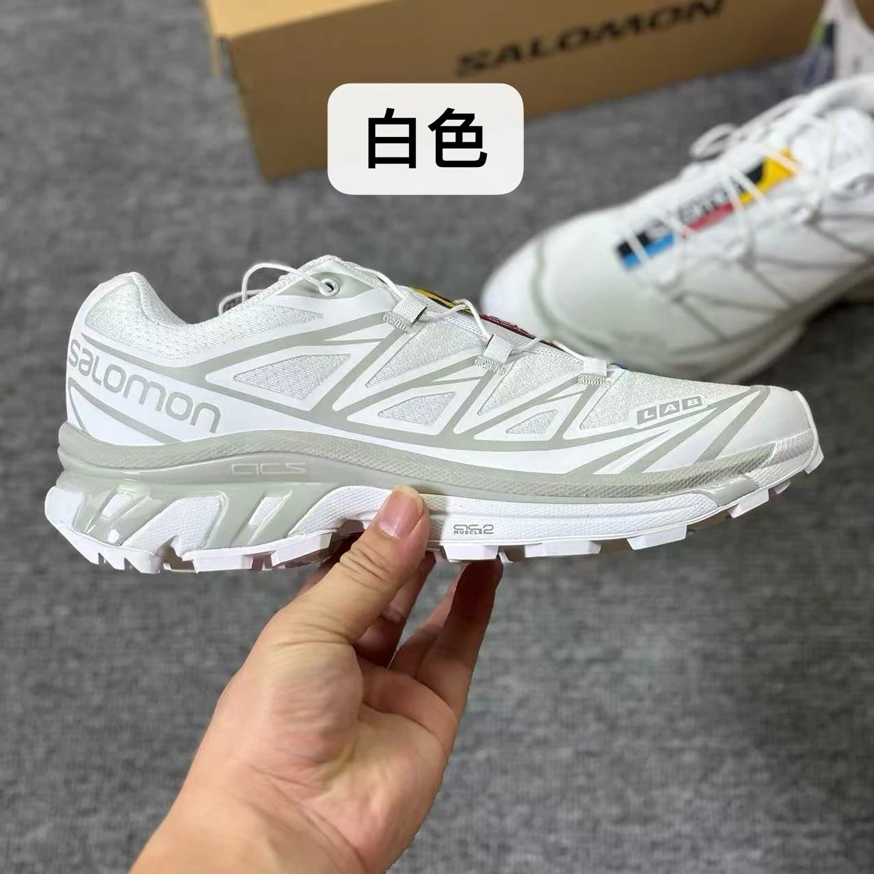 Salomon S / LAB XA 7 White Running Shoes