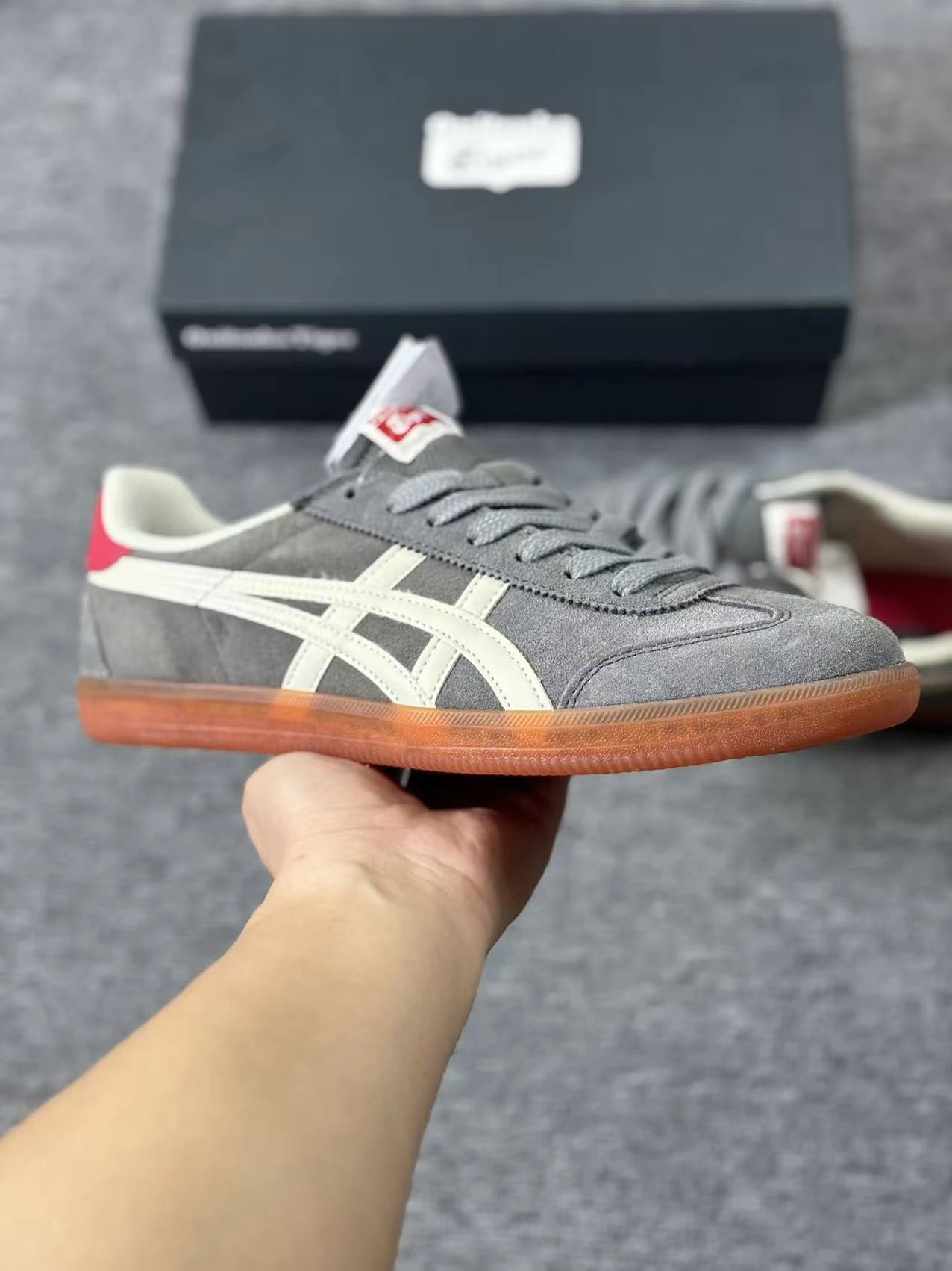 Onitsuka Tiger Arthur Ghost Tiger Tokuten Cow Cut Leather Brush Color Flip Fur Comfortable Fashion Thin Bottom Retro German Training Low Top Board Shoes Men's Shoes