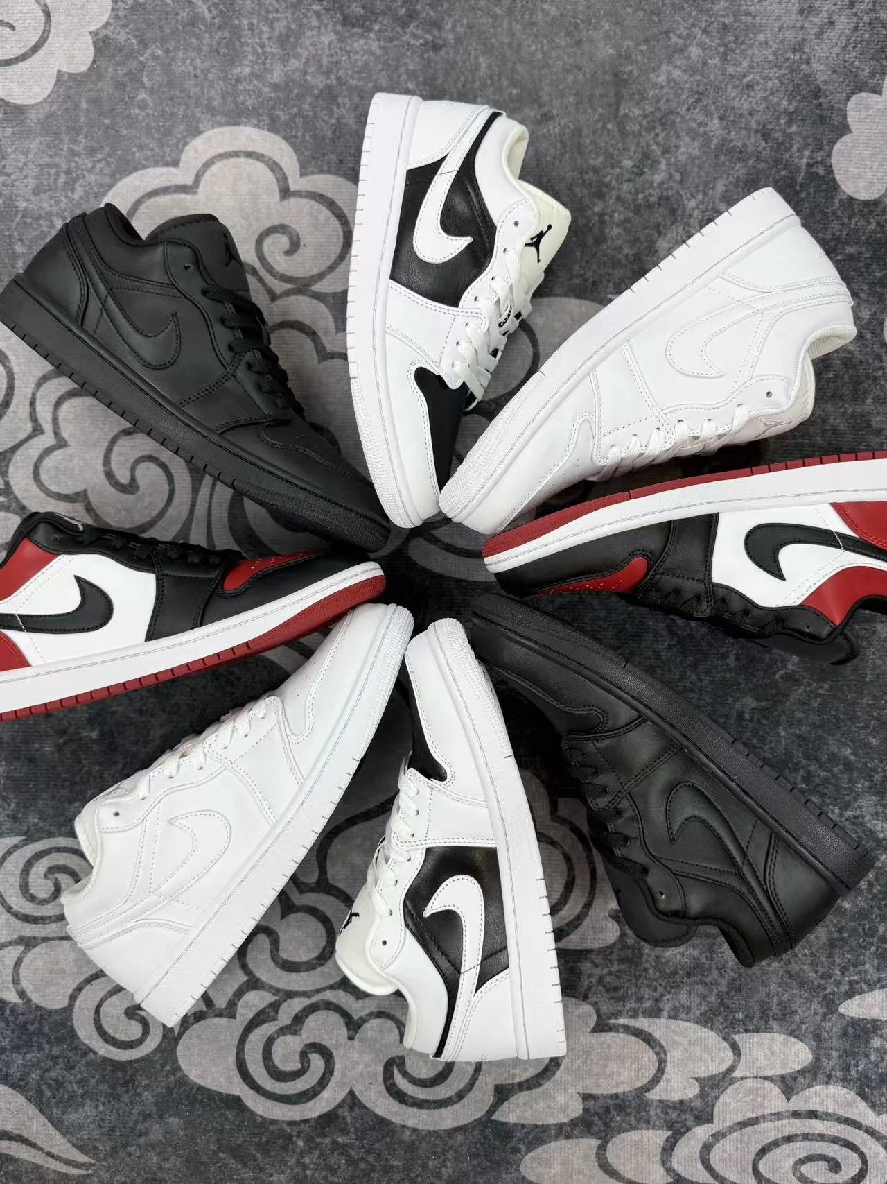 AJ1 Low Top Leather Basketball Shoe