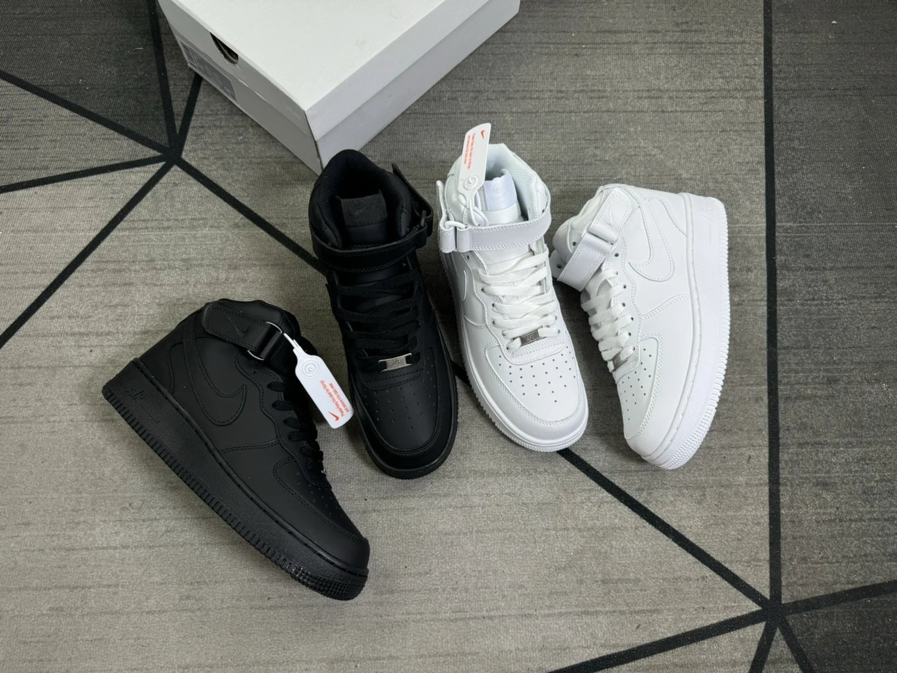 【Pure Original M Version/Factory Special Price/New Original Box with Authentic Tags, Built-in Air Cushion, Inner Sleeve, Dust Bag/Top Layer Version RB Outsole】AF1 Air Force 1 High-Top Strap Non-Detachable Unisex Casual Sneakers for Men and Women