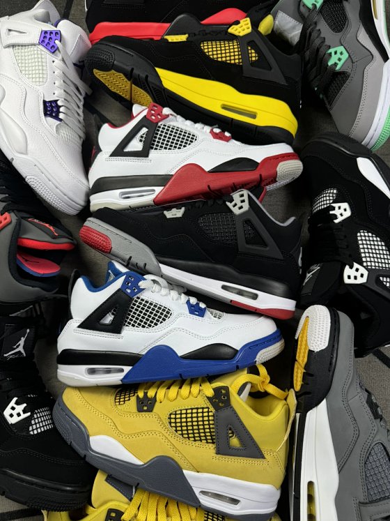 【In Stock】AJ4 Brushed Suede, Authentic Logo & Air Cushion, Unisex Sneakers, Sports Shoes, Basketball Shoes Series