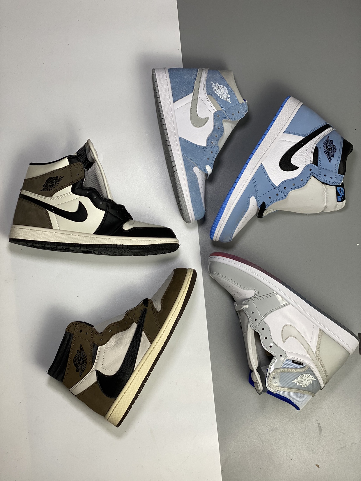AJ1 High Top Full Leather Basketball Shoe