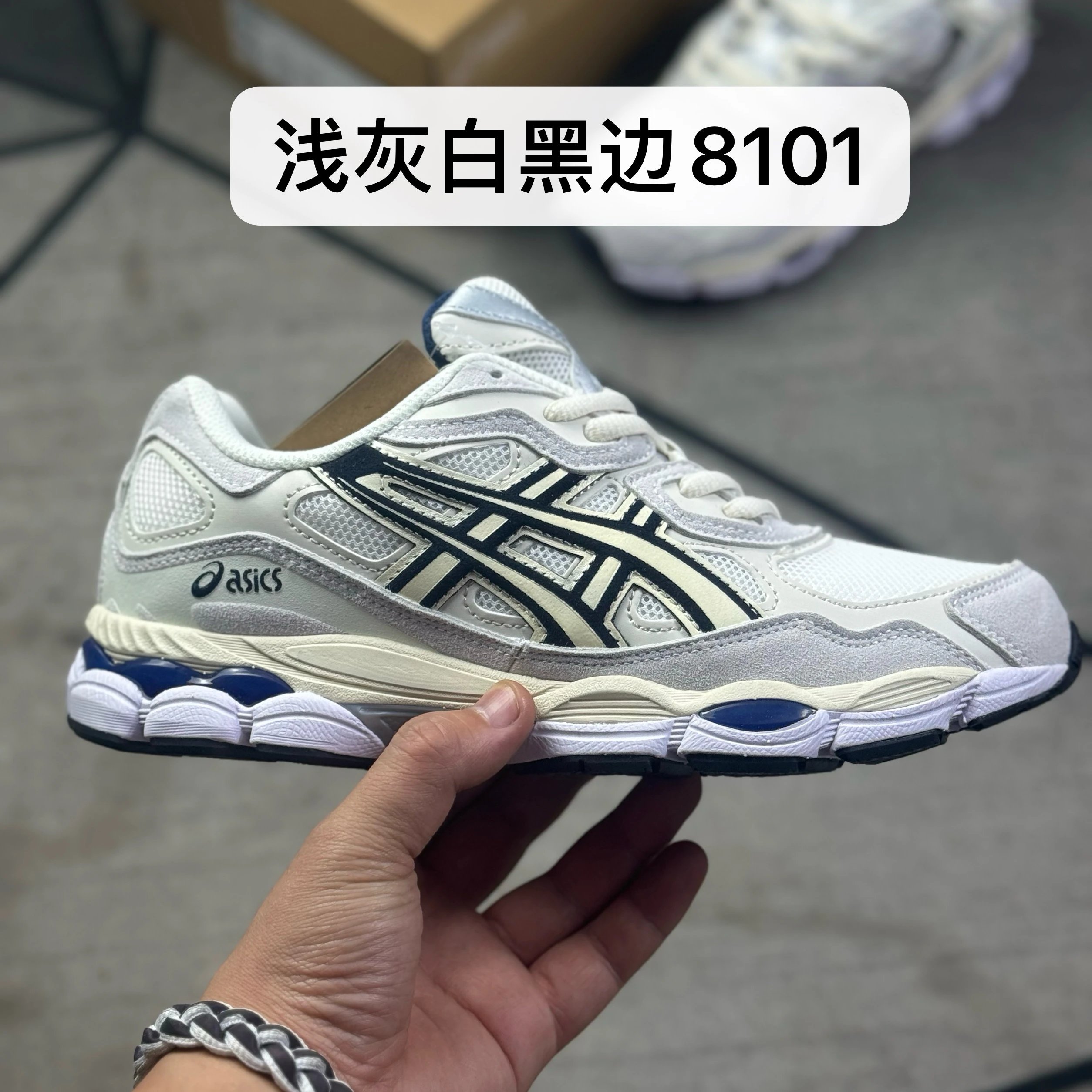 Light Grey White Black Trim 8101