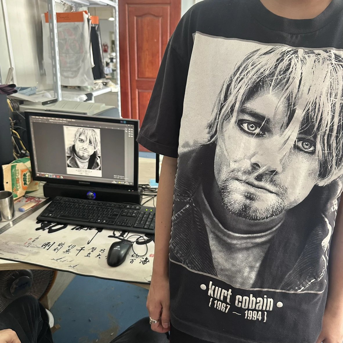 Vintage Kurt Cobain Sketch T-Shirt