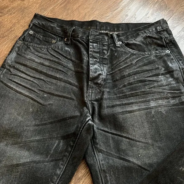Design Silver Washed Distressed Slim Fit Jeans - 6