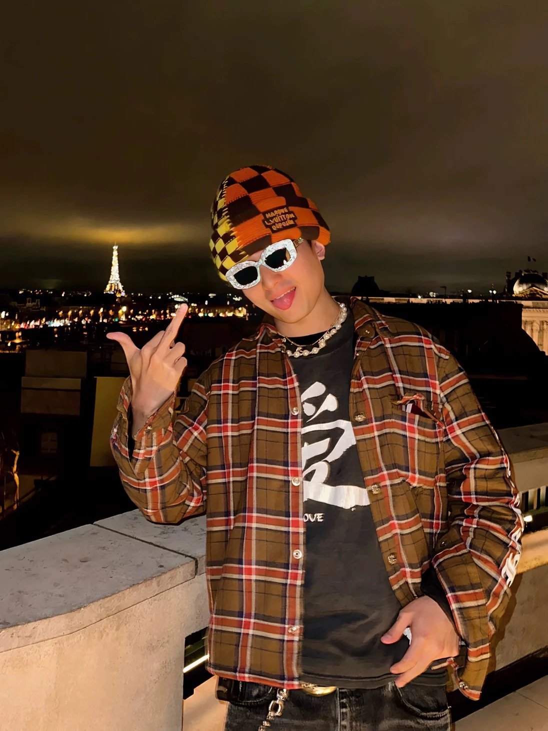Chrome Hearts Plaid Shirt Jacket Green Orange White Outerwear - 7