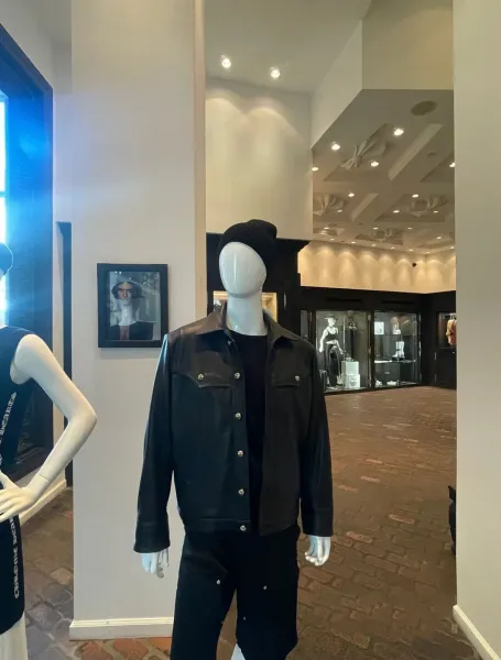 Chrome Hearts Black Leather Western Jacket - 8