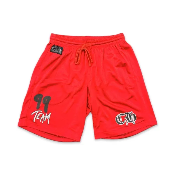 Design Graphic Print Track Pants Red Sweatpants - 8