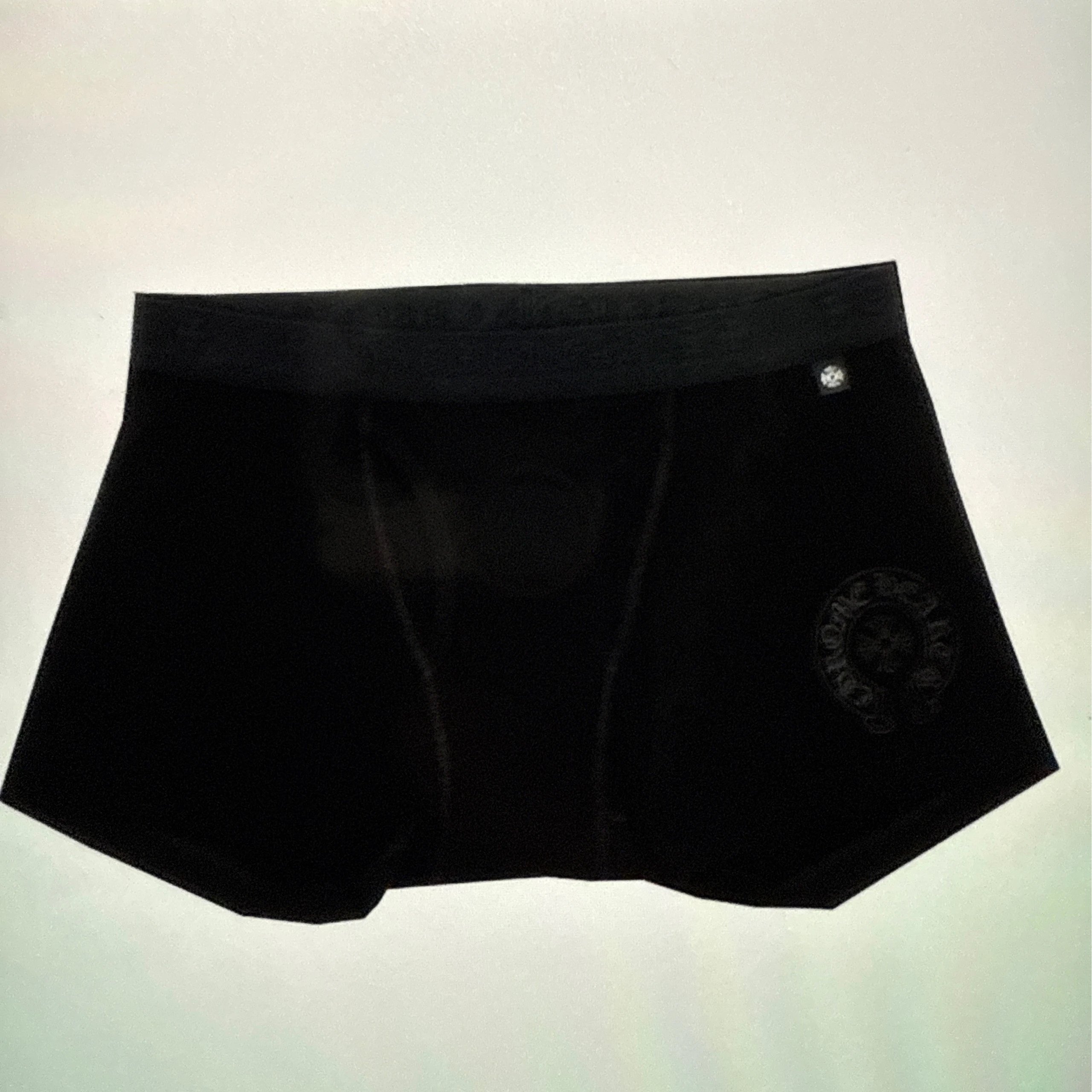Chrome Hearts Underwear Cross Motif Boxer Briefs — Three solid black ones
