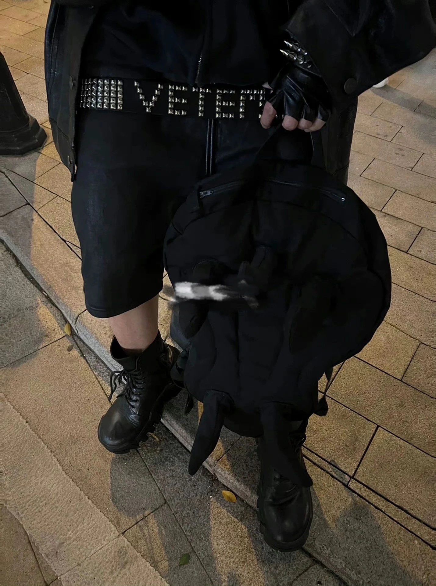 Valentino Rockstud Spike Belt Black - 4