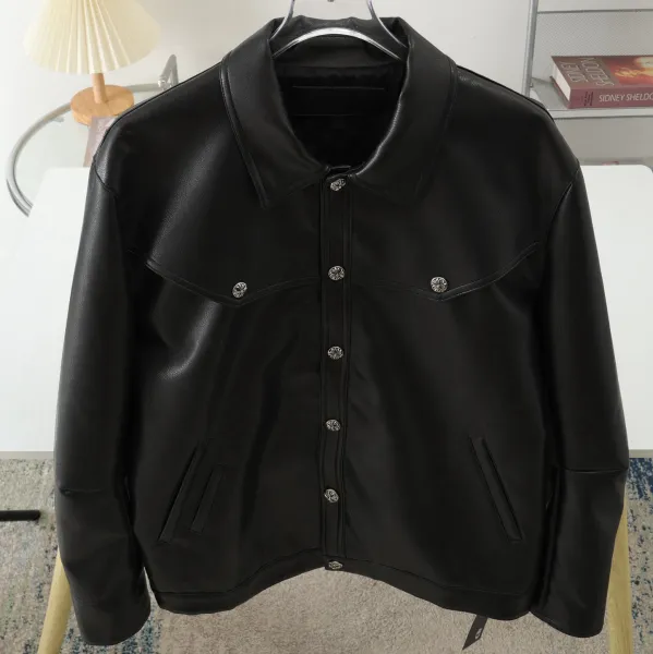 Chrome Hearts Black Leather Western Jacket - 1