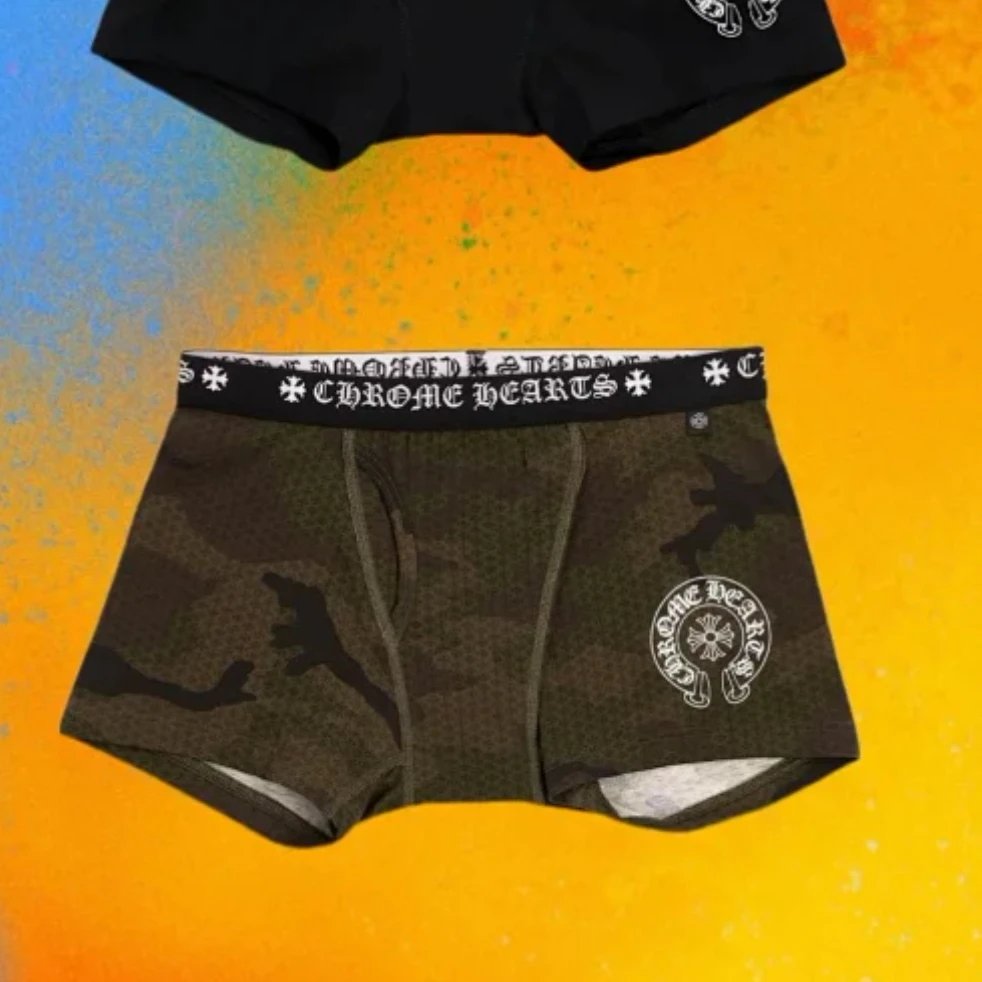Chrome Hearts Underwear Cross Motif Boxer Briefs — Camouflage single strip