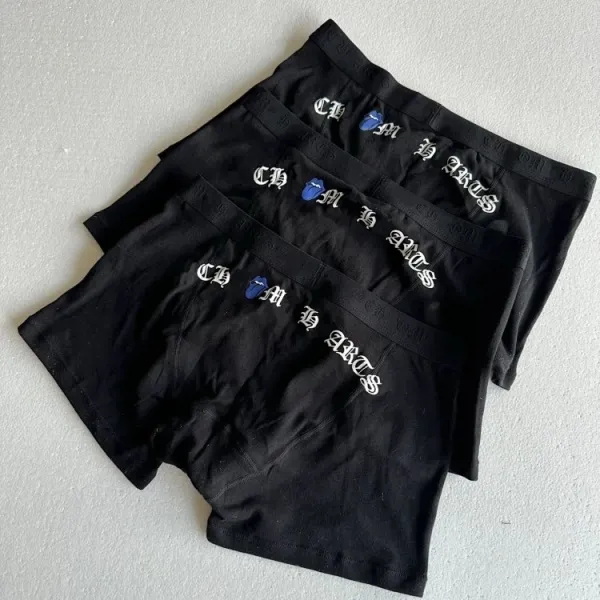 Design The Rolling Stones x CH M H ARTS Black Boxer Briefs Underwear - 1