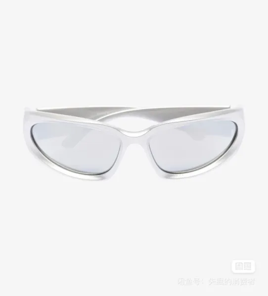 Balenciaga Oversized Shield Sunglasses Silver Eyewear - 3