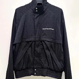 thumbnail for （现货）自主 ch22ss 克罗心暗纹十字架卷轴梵文字母冲锋衣夹克外套  克罗心梵文拉链立领梵文夹克外套 现货