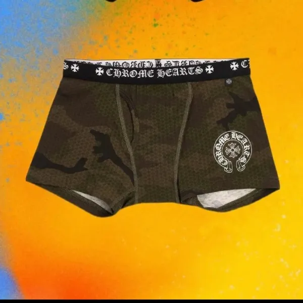 Chrome Hearts Camo Boxer Briefs Army Green Underwear - 1