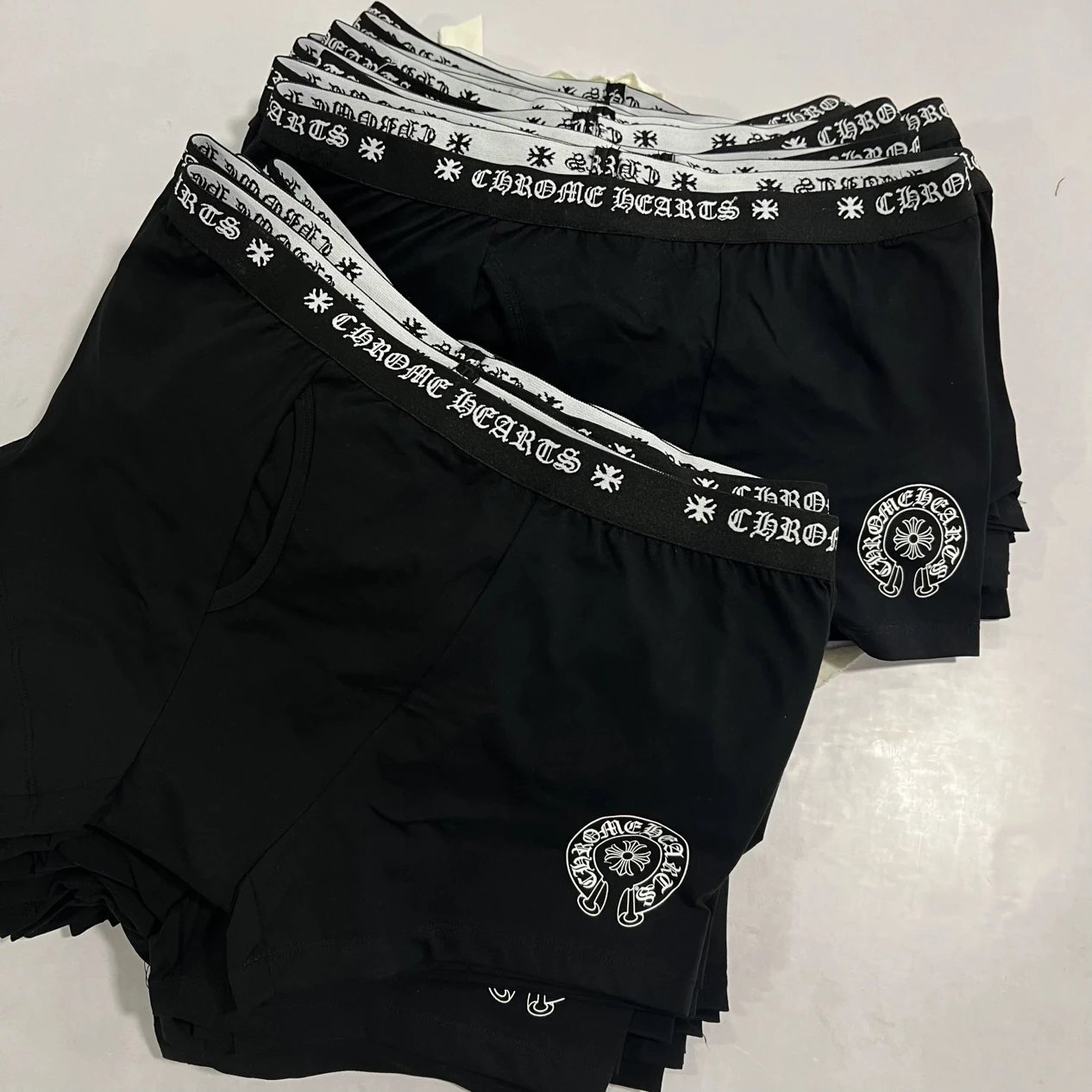 Chrome Hearts Underwear Cross Motif Boxer Briefs — Two black ones!