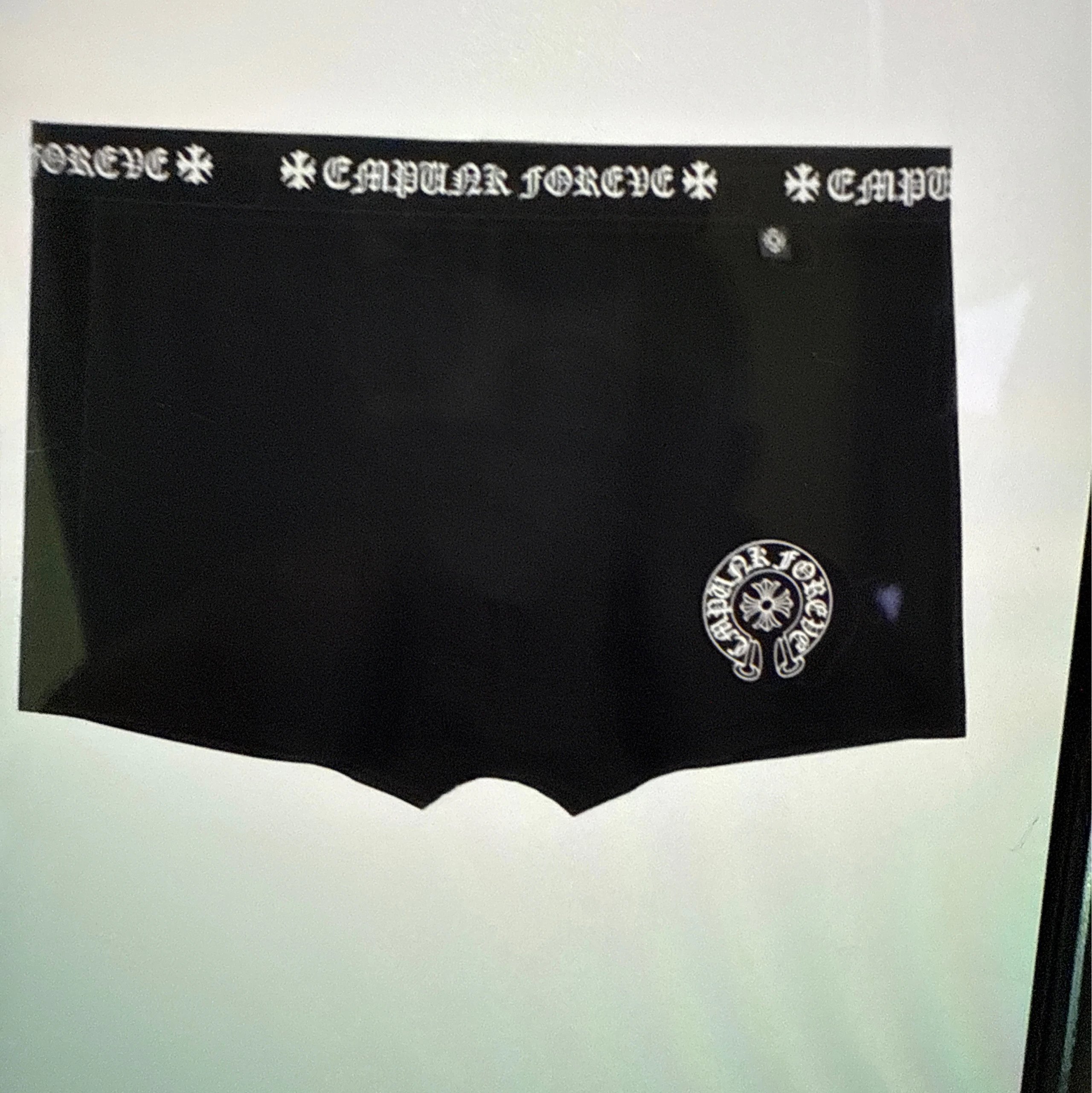 Chrome Hearts Underwear Cross Motif Boxer Briefs — Three black and white lines