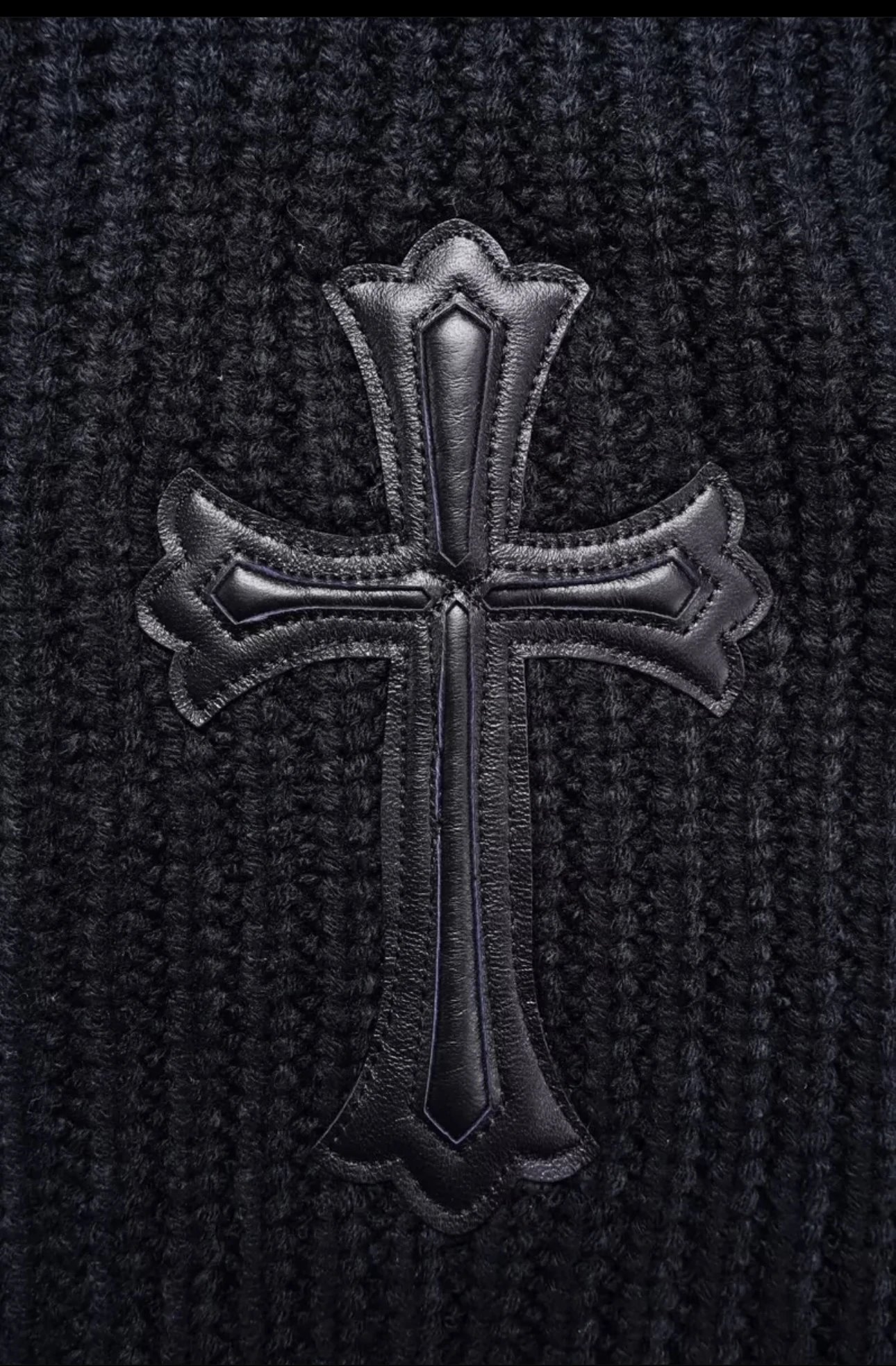 Chrome Hearts Cross Embroidered Zip-Up Cardigan Black - 10