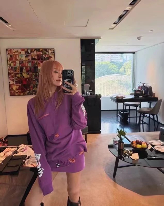 Chrome Hearts x Art That Kills Purple Graphic Crewneck Sweatshirt Sweater - 8