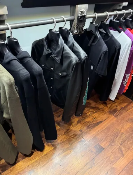 Chrome Hearts Black Leather Western Jacket - 7