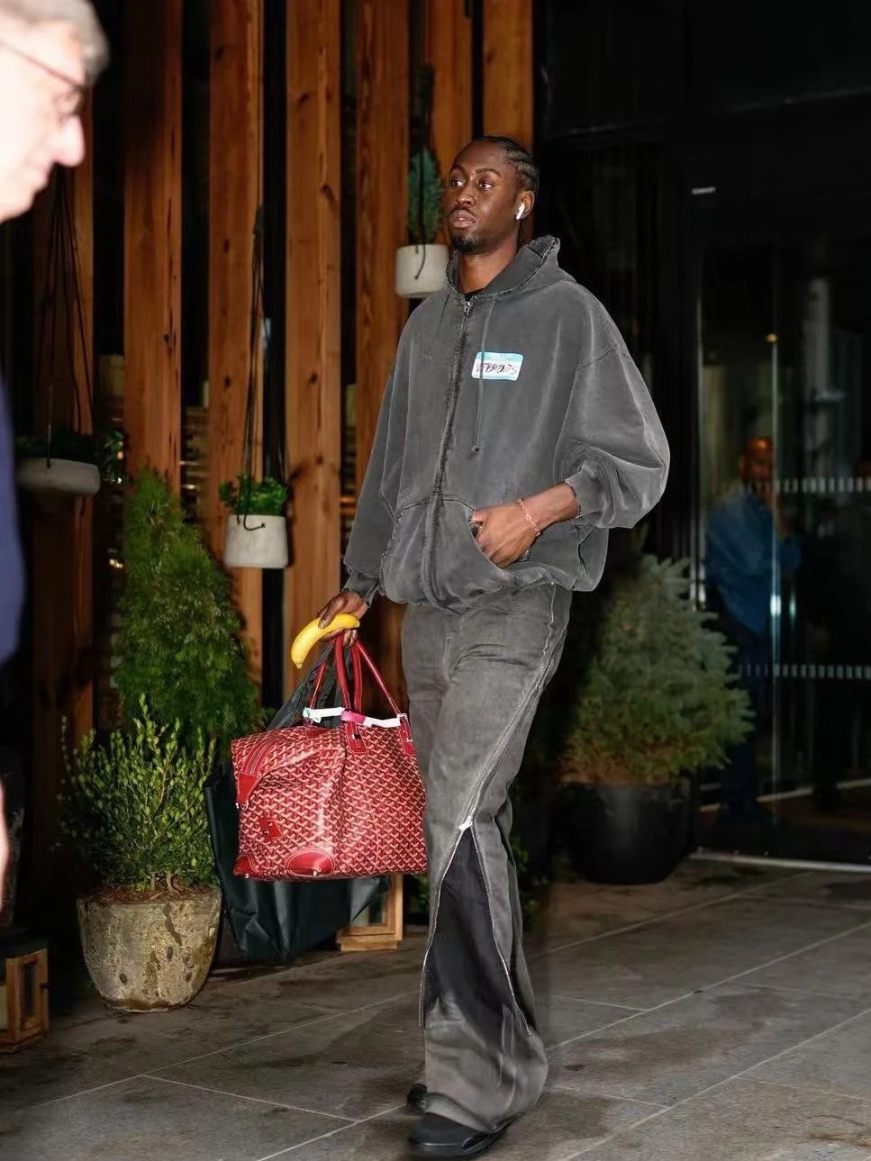 Vetements Hello Name Tag Zip-Up Hoodie Gray - 6