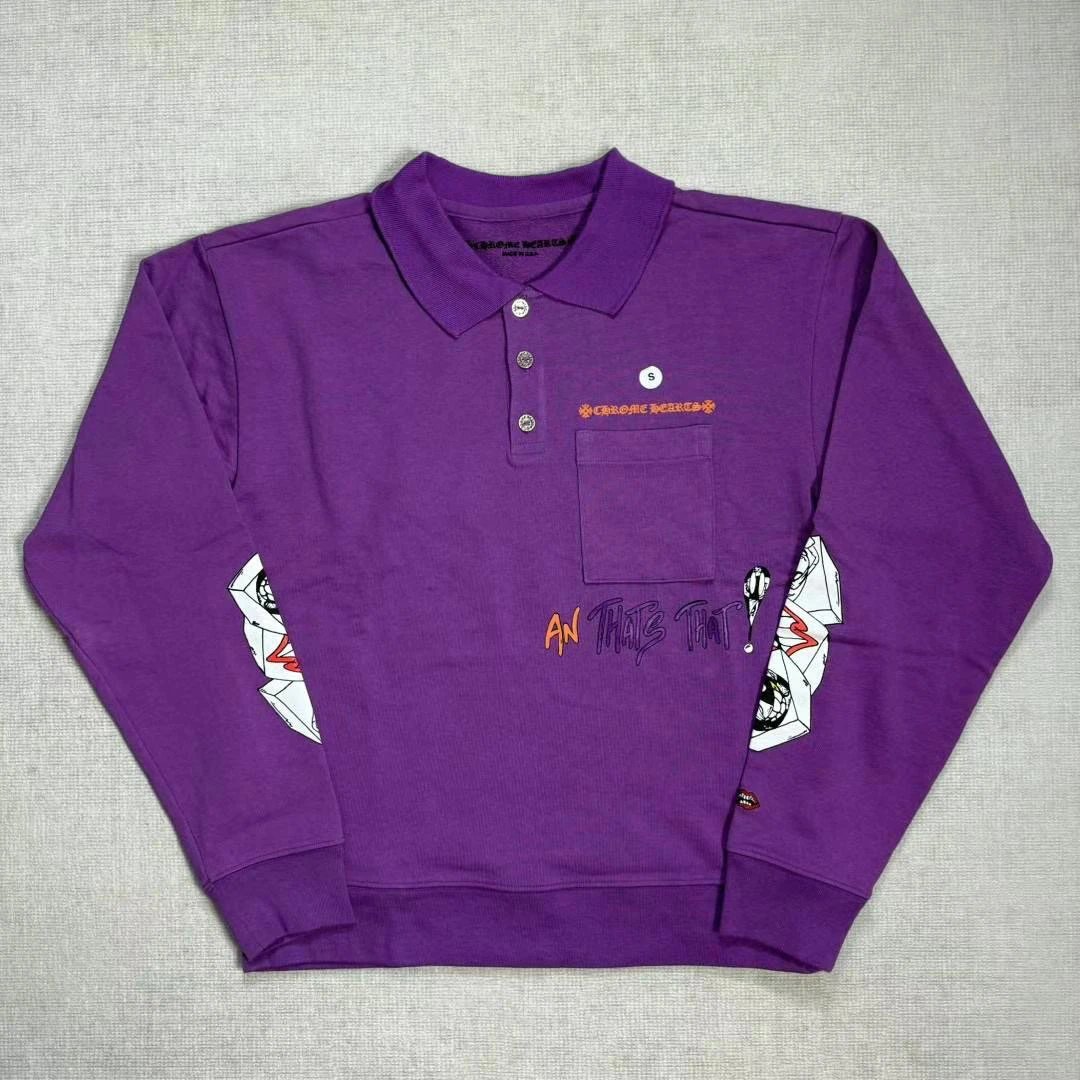 Chrome Hearts x Art That Kills Purple Graphic Crewneck Sweatshirt Sweater - 3