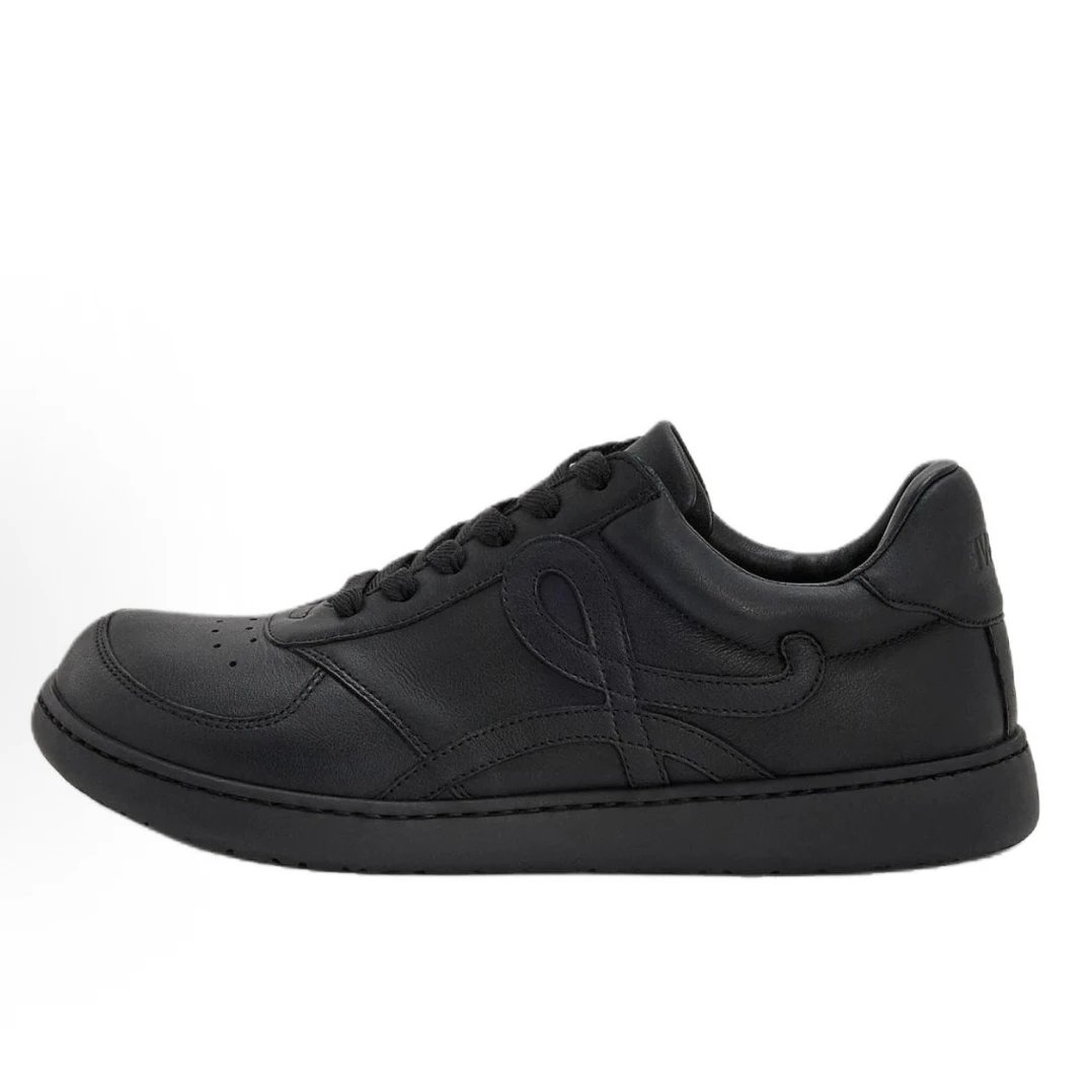 Le Coq Sportif Court Classic Premium Black Leather Sneakers