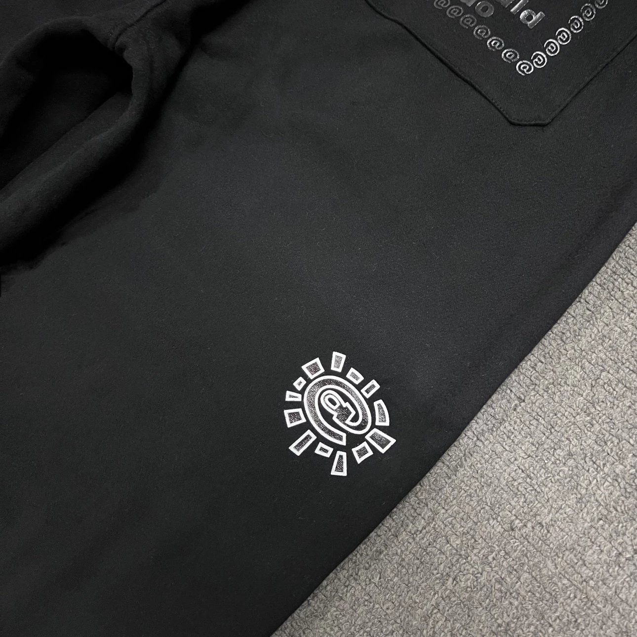Stussy Black Hoodie with White Logo - Men's Streetwear Sweatshirt
