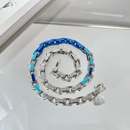 thumbnail for (Spot supply) donkey 2024 new product classic hot chain, Cuban chain, slub chain bracelet, men's personality, simple couple, Internet celebrity Xiao Yang, the same trend