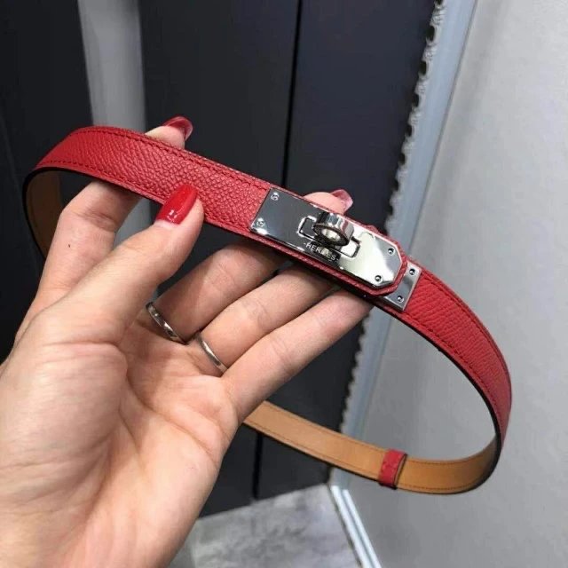 Red silver buckle