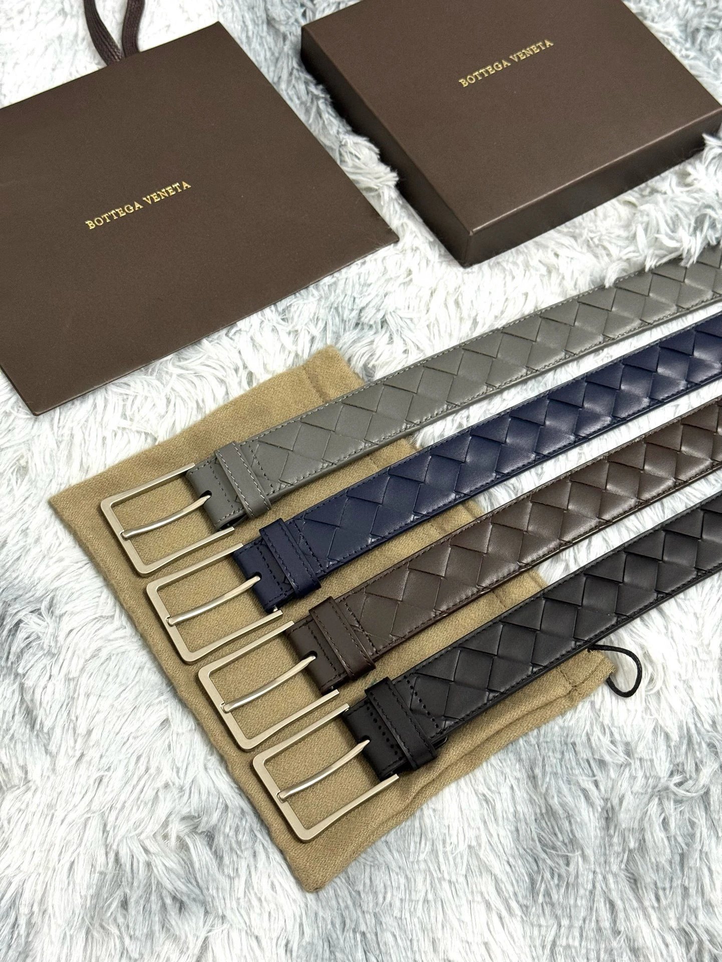 【 High quality in stock 】 Knitted men's genuine leather belt, top layer cowhide, business casual belt, pants belt 3.5cm