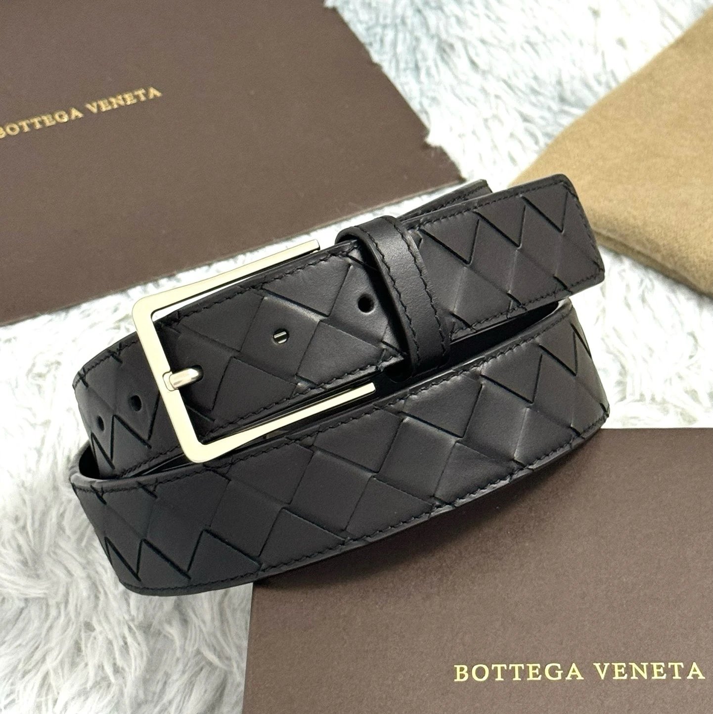 black with silver buckle